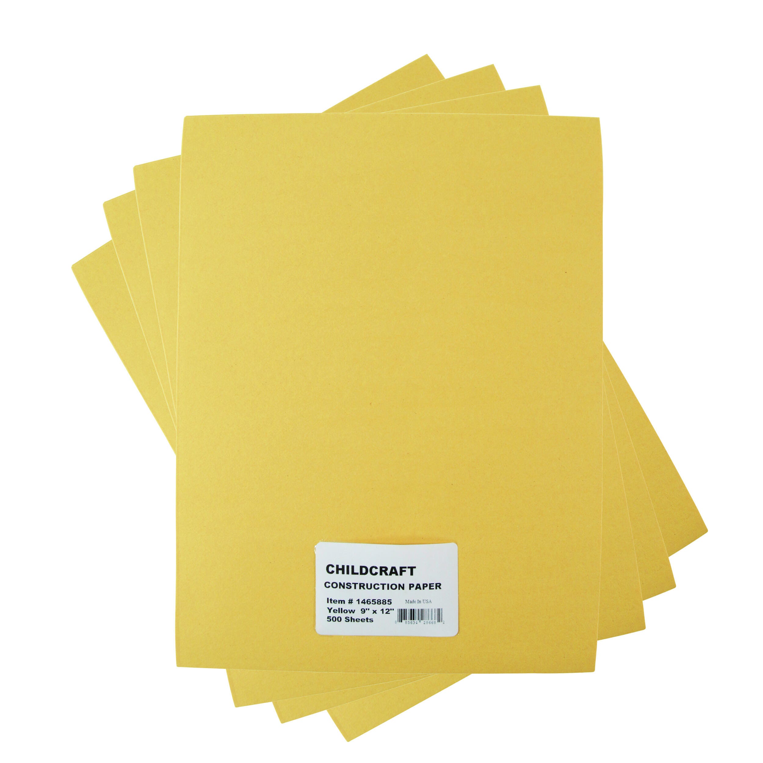 Childcraft Construction Paper, 9 x 12 Inches, Yellow, 500 Sheets 1465885
